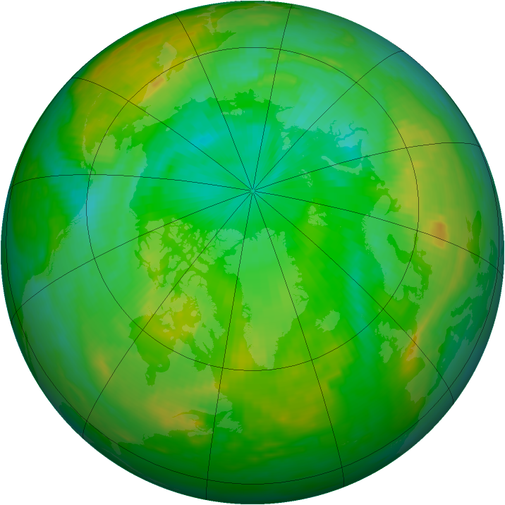 Arctic ozone map for 29 July 1982